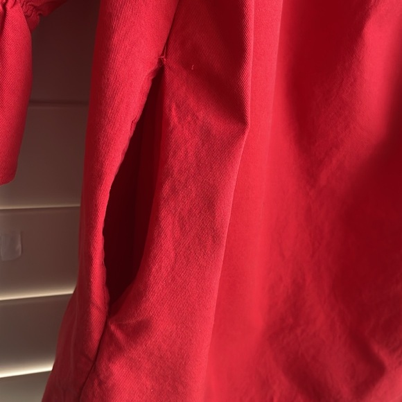 Free people women's red embroidered pullover peasant baby doll tunic top GUC - Picture 5 of 7